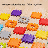 Bloques De Construcción Grandes Con Ventanas Para Niños Y Niñas En Preescolar Y Primaria Juguetes De Ensamblaje De Plástico 71 Piezas Colores Y Estilos Aleatorios - details 4