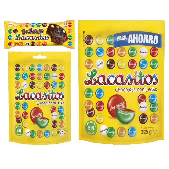 Pack Lacasitos doypack person 325g,Lacasitos doypack person 190g,Lacasitos brownie 50g, - 1