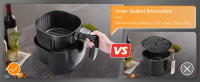 AIGOSTAR Freidora de Aire sin Aceite - 3.5L, Cesta Antiadherente Extraíble, Temporizador, 1500W. - details 2