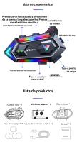 Casco De Motocicleta Y20 MAX Con Intercomunicador Bluetooth Y Efecto De Luz RGB 1000mAh Impermeable IPX6 Para Deportes Acuáticos - details 16