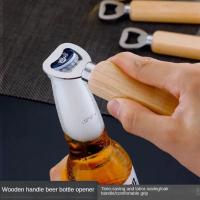 Abrebotellas De Madera Con Manija 1-40PCS Eco-amigable Acero Inoxidable Abrebotellas De Madera Sólida Para Cerveza - details 1