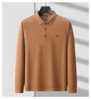 Camisa Polo De Larga Manga Para Hombre Marca De Lujo Algodón De Seda Con Estampado De Letras Casual Negocios Primavera Otoño - details 7