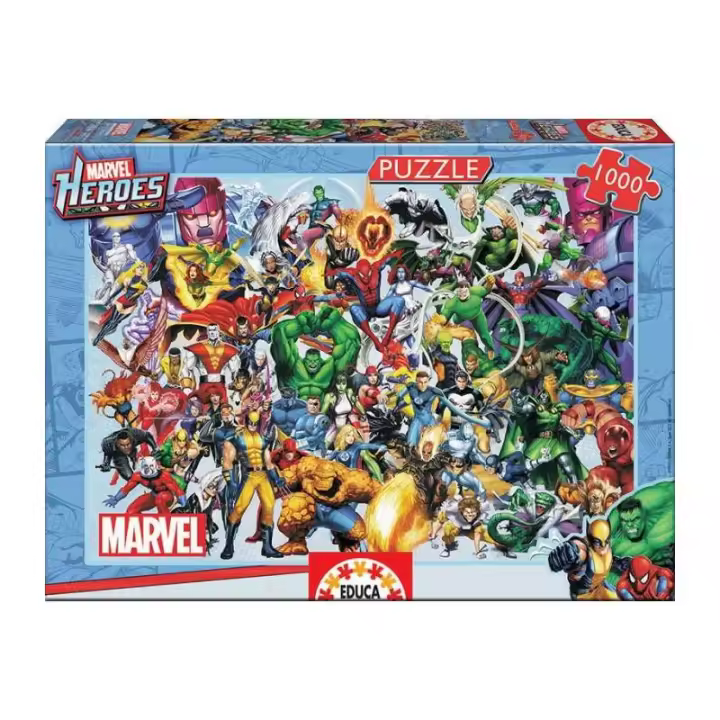 PUZZLE 1000 PIEZAS LOS HÉROES DE MARVEL DE EDUCA - 1