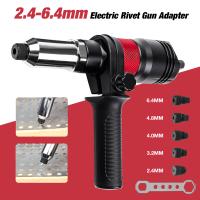 Herramienta De Clavija Eléctrica Adaptador De Inserto De Tornillo 2.4MM/3.2MM/4.0MM/4.8MM/6.4MM Para DIY En Casa Herramienta De Clavado Sin Cable - details 0