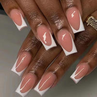 24Pcs Uñas Postizas De Ballet Blancas Con Gradiente Full Cover Art Nails Presión En Uñas Artificiales Acrílicas Removibles Para Fiesta - details 17