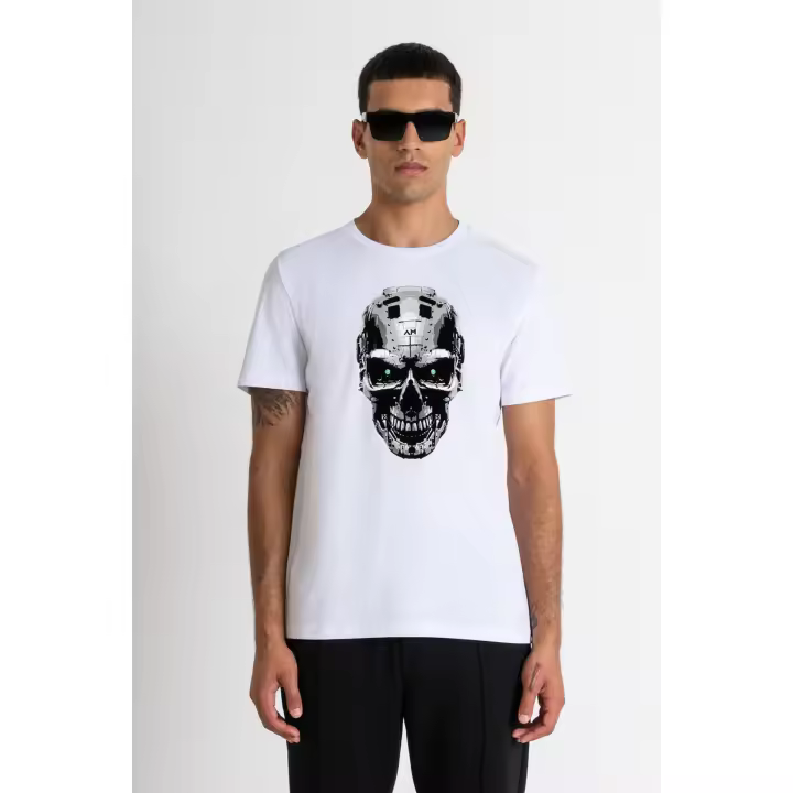 Morato camiseta hombre manga corta con diseño moderno y corte slim. Estilo urbano con sello italiano M21 - 1