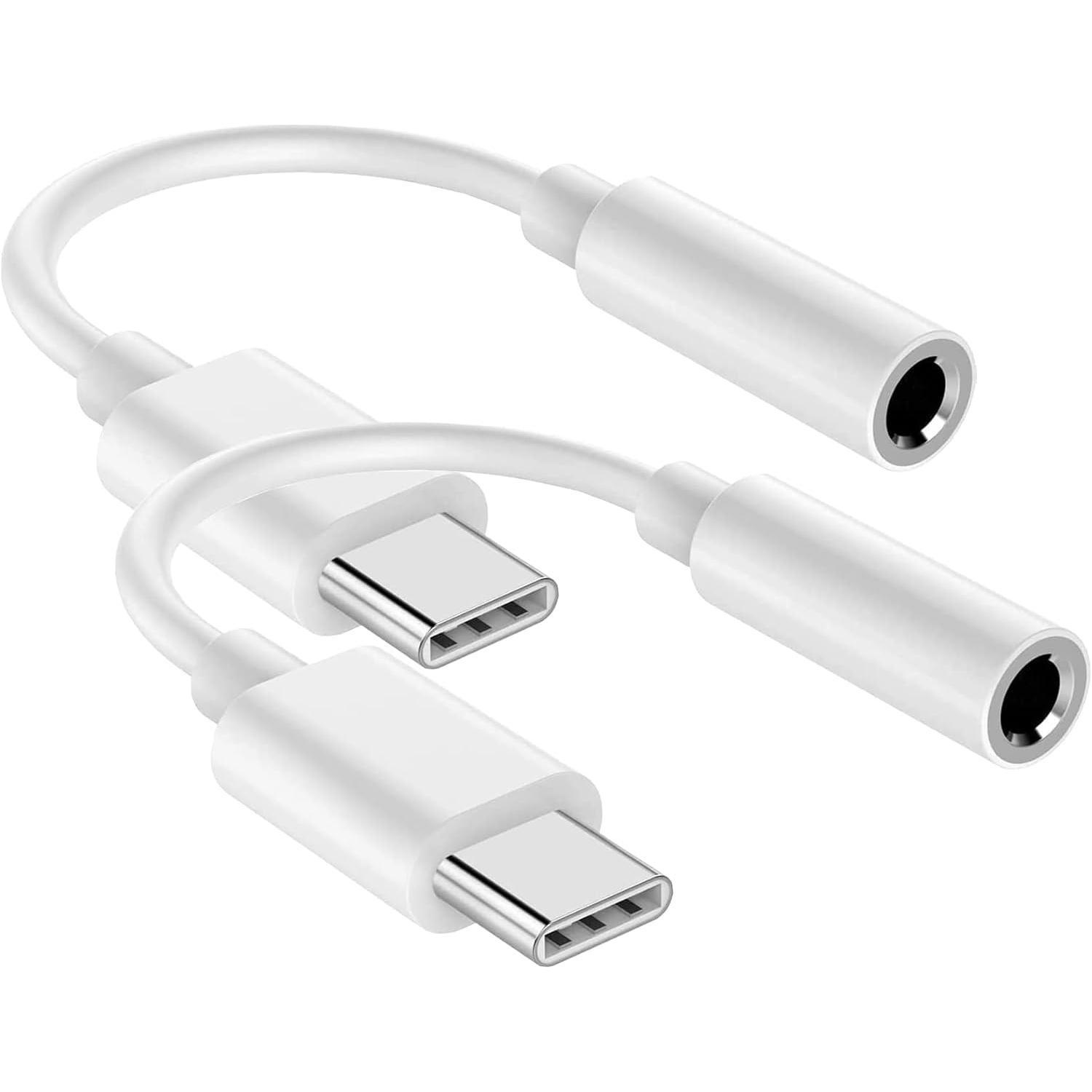Adaptador USB C a Jack de 3,5 mm, Adaptador Auxiliar Tipo C a Conector para Auriculares, Adaptador de Audio para Auriculares USB Tipo C, Adaptador de Auriculares Tipo C Compatible conmóviles, tabletas, portátiles y otros dispositivos electrónicos