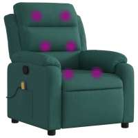 vidaXL Sillón de masaje reclinable de tela Gris claro, Gris oscuro, Negro Sillon Dormitorio Sillon Comodos Silla Relax Sillón Sofá - details 2