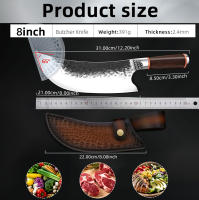 Cuchillo De Cocina Chef Butcher De Acero Al Carbono Forjado a Mano Con Mango De Madera Herramienta De Cocina Chop Cleaver - details 7