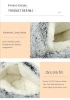 Cama De Peluche Para Gatos Invierno Almohadilla Redonda Para Mascotas 2 En 1 Cesto De Descanso Saco De Sueño Para Gatos Y Perros Pequeños Casa De Gato - details 5
