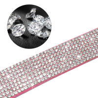 Collar De Cuero Suave Rosa Para Perros Y Gatos Ajustable Con Rhinestones Didog Adecuado Para Pequeños Y Medianos Animales XS S M Chihuahua - details 5