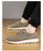 Zapatos Casuales Para Hombre Ligeros Y Transpirables Malla Respirable Comodidad Para Conducir Zapatos De Moda Slip-On Al Aire Libre Talla Verdadera Relleno De Algodón Suela De Goma - details 13