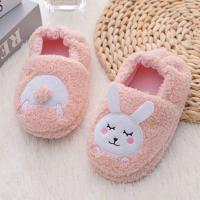 Zapatillas De Invierno Para Niñas Con Cabeza De Conejo Y Cola De Caracol Lástima De Plush Suela De Goma Antideslizante Zapatos Para El Hogar De Niñas - details 2
