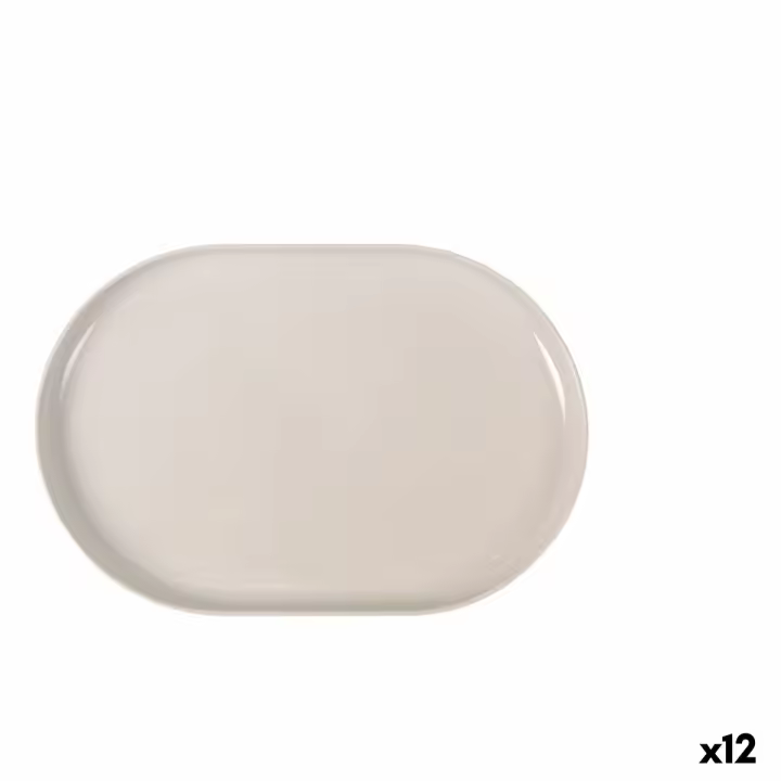 Bandeja de Aperitivos La Mediterránea Ivory Ovalado 30 x 20 x 2,5 cm (12 Unidades) - 1