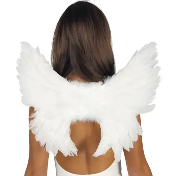 Alas Blancas De Plumas De 80x60 Cm – Disfraces Y Accesorios Para Fiestas, Carnaval Y Cosplay