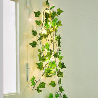 Luces De Vine Artificial Flor Y Hoja Verde Para Adornos Navideños Decoración De Hogar Luz Fairy Piloto Incluido Para Bodas - details 17