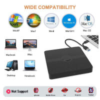 Disco Blu-ray Externo USB 3.0 3D BD-Combo Portátil Para PC Y Mac Lector Y Grabador De CD DVD Compatible Con Windows 11/10 Y Mac - details 3