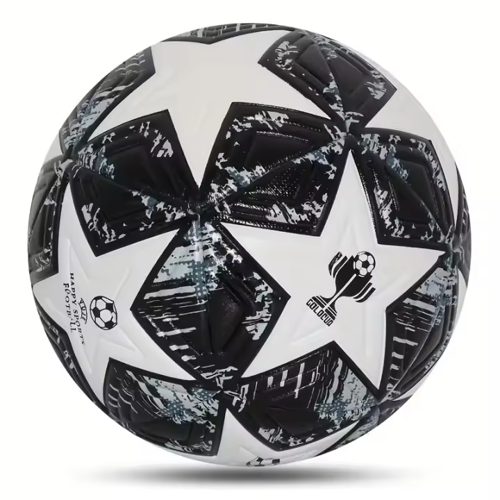 Balón De Fútbol PU Resistente Al Desgaste Para Entrenamiento Y Partidos Adultos Sin Inflar Tamaño Estándar Paquete Individual - 1