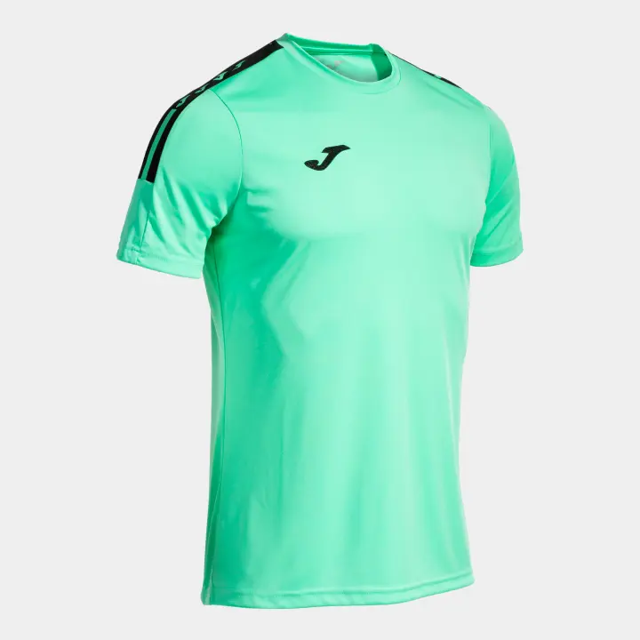 Camiseta M/C Hombre Joma Olimpiada 103245 Verde Negro 422 Confortable - 1