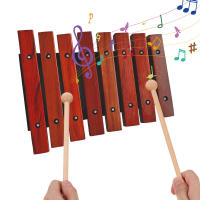 Xilofón De Madera Con 8 Notas Instrumento Musical De Percusión Incluye 2 Palillos De Madera Birch Y Pine Tamaño Compacto - details 8