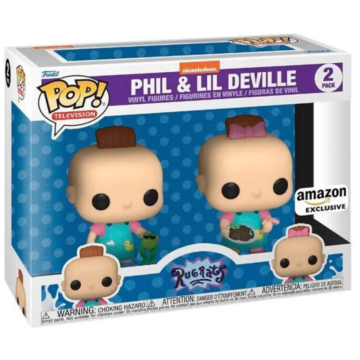 Blister 2 figuras POP Rugrats Phil & Lil ExclusiveFigura  Coleccionable - Idea de Regalo- Mercancia Oficial - Juguetes para Niños y Adultos - Movies Fans - Muñeco para Coleccionistas y Exposición - 1