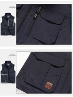 Chaleco Sin Mangas De Algodón Para Hombre Talla 5XL Con Bolsillos Multípleulos Estilo Casual Verano Chaleco Acolchado Con Cierre De Cremallera - details 1