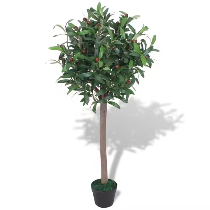 vidaXL Árbol de laurel artificial con macetero verde 120 cm - 1