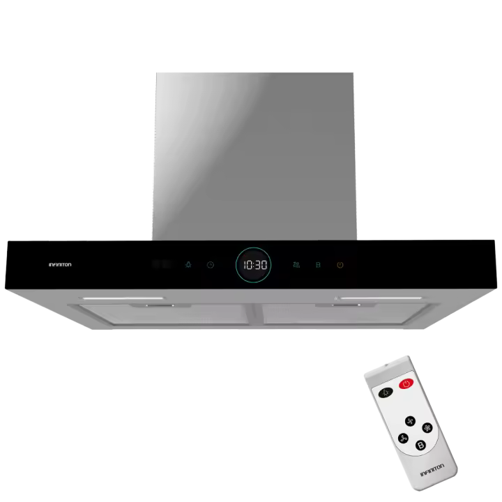 Campana T-Invertida Infiniton CMPT-CLR71S 70 cm 800 m3/h 4 velocidades Inox/Crystal Black A - 1