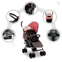 Asalvo Silla de Paseo Mombi Rosa - Práctica, Funcional y Cómoda para tus Paseos - details 1