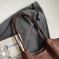 Bolso De Hombro De Seda Sintética Con Cierre Magnético Bolso De Mano Casual Para Otoño E Invierno Color Sólido Bolsos Clásicos Para Comunicación Diaria - details 28