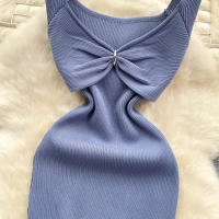 Vestido De Encaje Sin Hombros Para Mujer REALEFT Verano Elegante Sólido Ajustado Con Lazo Estilo Bodycon Para Fiesta - details 10