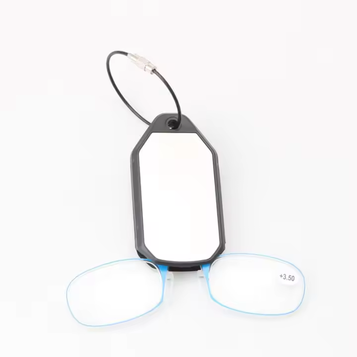 Gafas De Lectura Plegables Con Llavero Protección Anti Luz Azul TR90 Para Ancianos Incluye Estuche Estilo Cuadrado Unisex - 1