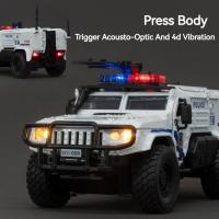 Coche De Policía SWAT a Escala 1:32 Juguete De Metal Con Función Retroalimentada Luz Y Sonido Absorción De Choque Regalo Para Niños - details 9