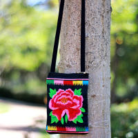 Bolso Bandolera De Estilo Étnico Vintage Para Mujer Con Bordado Pequeño Monedero Y Bolsillo Para Teléfono Móvil De 6.1 Pulgadas - details 14