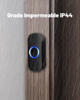Timbre Inalámbrico Exterior Impermeable IP65,Kit Timbre Inalámbrico Alcante 150m,Timbre Inalámbrico para Puerta 39 melodías, Grados Volumen de 5, 1 Transmisor Y 1 Receptor,Indicadores LED - details 4