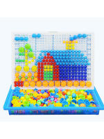 Bloques De Construcción De Setas Plásticas Para Uñas Juego Educativo Para Niños Color Cognición Juguetes Inteligentes Educativos - details 0