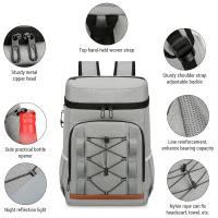 Mochila refrigeradora aislada a prueba de fugas con compartimento para el almuerzo, mochila de Camping resistente al agua para Picnics, viajes y Deportes - details 10