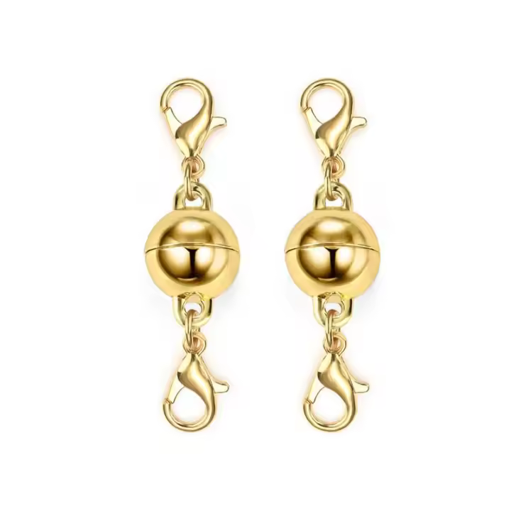 2pcs Hebilla Magnética Para Joyería DIY Para Pulseras Y Collares Conector De Cierre Accesorios De Cadena Extensora De Metal - 1