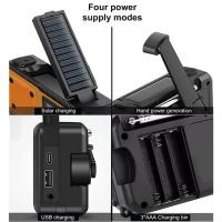 Radio Portátil Con Cargador De Solar Y Manivela 5000mAh Emergencia AM/FM SW Multi BAND Con Linterna LED Y Power Bank - details 5