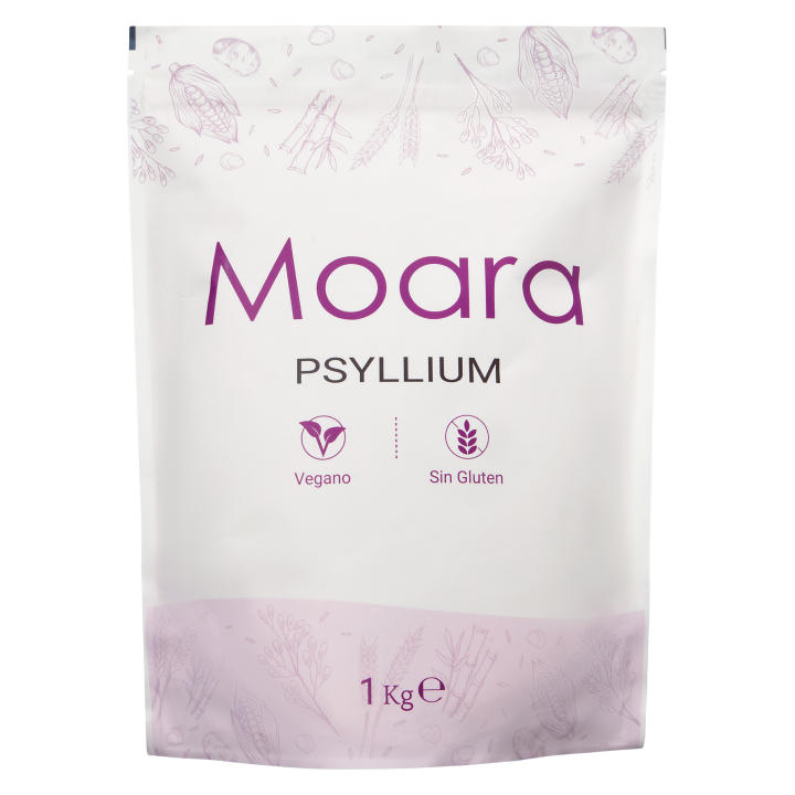Cascara molida de Psilio rubio polvo 99% - Fibra plantago ovata molido - Psyllium husk fibre powder 1000g - Producto natural sin aditivos - Ideal para hacer pan sin gluten