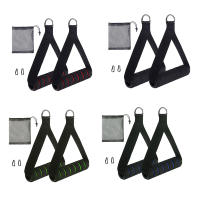 Manijas De Gimnasio Con Anillo D-Ring De Metal Para Ejercicios De Agarre Resistencia Bandas De Enfriamiento Accesorios De Fitness Para Máquina De Cables En Casa - details 3