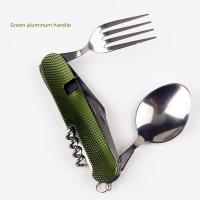 Juego De Utensilios De Camping Plegable Multi Funcional Cuchillo Fork Cuchara Para Actividades Al Aire Libre Deportes Picnic Viaje - details 5