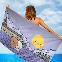 Toalla De Playa Absorbente Y Secado Rápido De Microfibra Panda Cartoon Bubududu Suave Para Yoga Natación Senderismo Toalla De Baño Rectangular Tamaño 76x182 Cm - details 5
