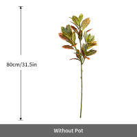 Planta Artificial De Tamaño Grande Codiaeum Falso 80-120cm Ficus Fiddle Hojas De Plantas Tropicales Para Decoración Del Hogar Material De Seda Origen China - details 5