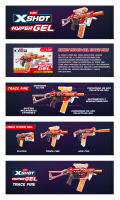 XSHOT HYPER GEL - Lanzadora de Bolas de Gel Motorizada TRACE FIRE con 2500 Bolitas y Alcance de 28 m/s | ¡Dispara en Modo Semi y Automático para la Batalla Definitiva! - details 0
