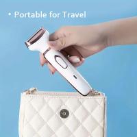 Depiladora corporal 4 en 1 para depilación de axilas, Afeitadora eléctrica para pelo de piernas y bikini, afeitadora de tijera, recortadora para mujeres - details 6