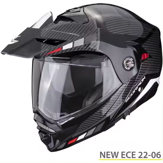 SCORPION ADX-2 CAMINO negro-plata-rojo PINLOCK INCLUIDO - 1