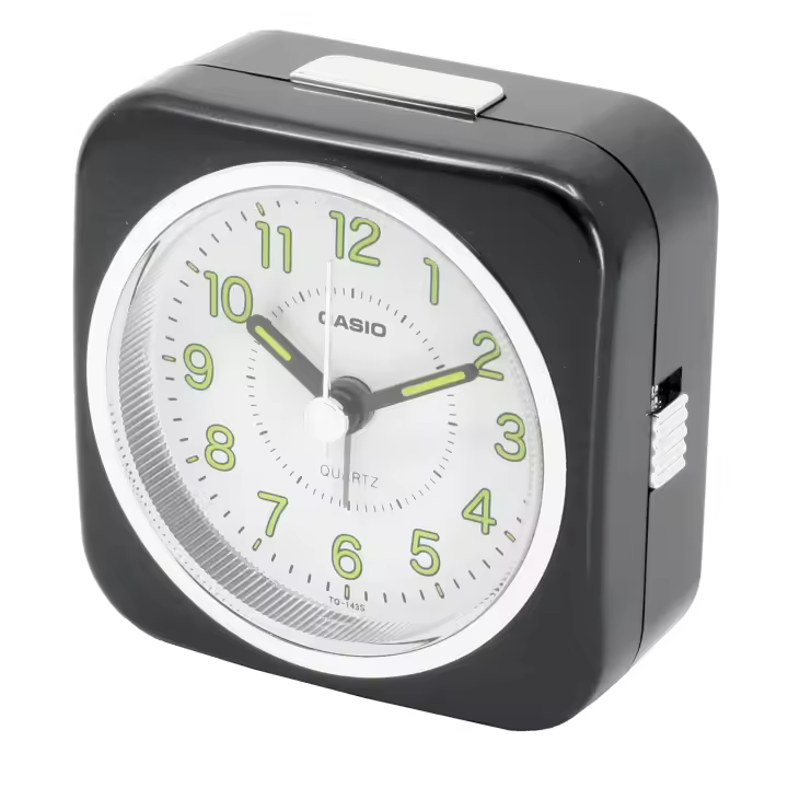 Casio Tq-143s-1df  Despertador Analogico Para Unisex Color Negro - 1
