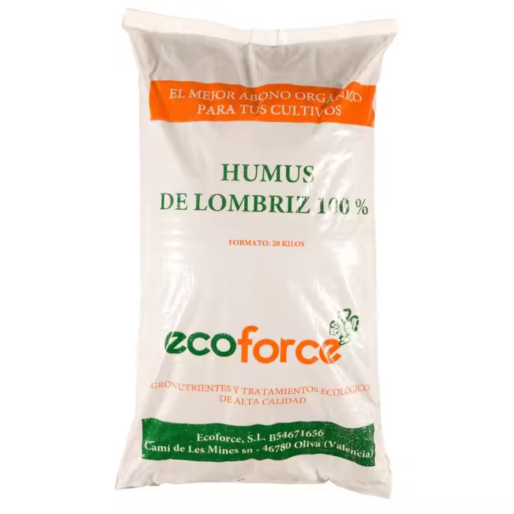 CULTIVERS Humus de Lombriz Ecológico 40 L. Abono para Plantas Universal para Huerto, Frutales, Césped y Jardín. 100% Natural - 1
