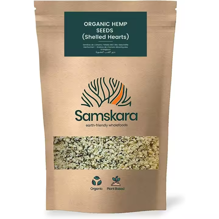 SEMILLAS DE CÁÑAMO (SIN CÁSCARA)  Orgánicas BIO  De la UE + Omegas 3 y 6, Vitamina E, Aminoácidos, Fibra - Crudas--  Samskara (1 kg) - 1